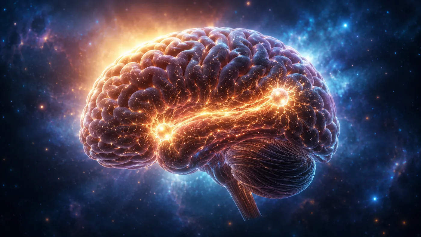 Un sendero de luz que se consolida dentro de un cerebro