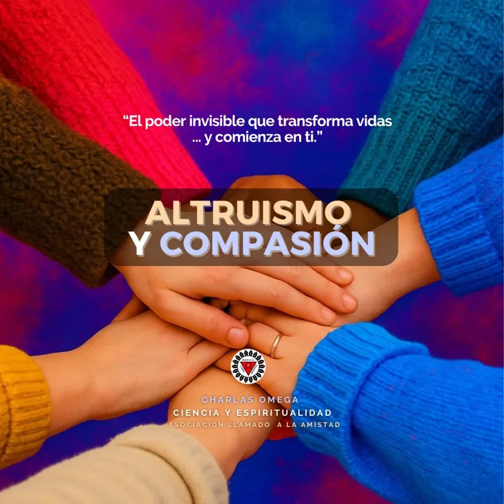Cartel de la charla «Altruismo y compasión»
