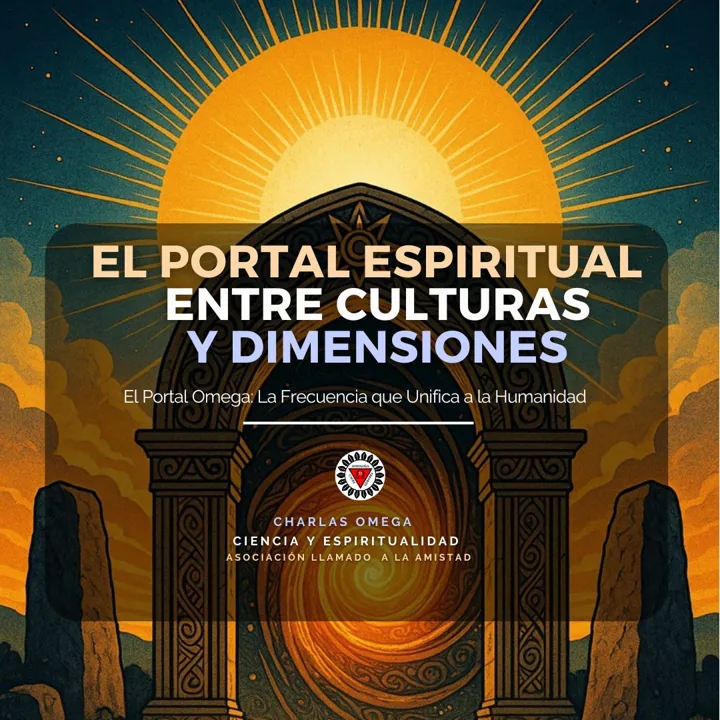 Cartel de la charla «El portal espiritual entre culturas y dimensiones»