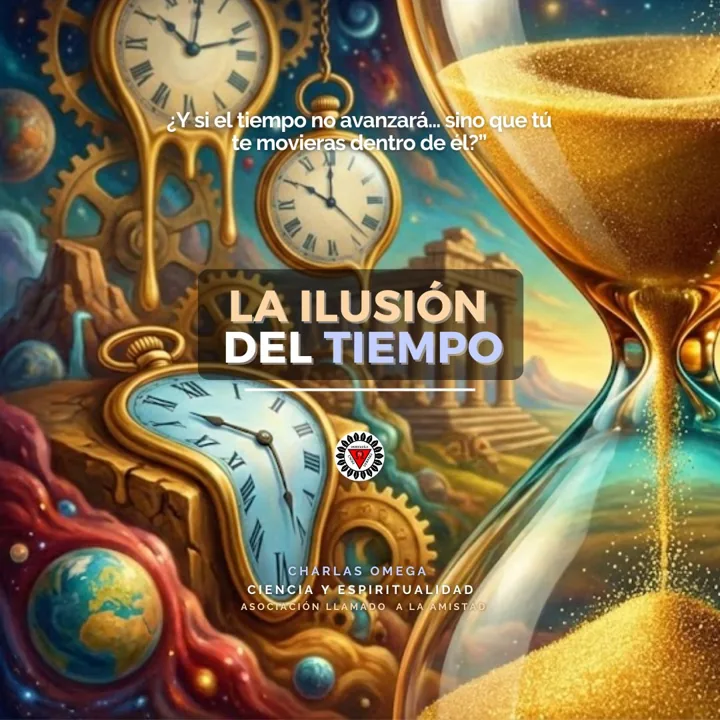 Cartel de la charla «La ilusión del tiempo»