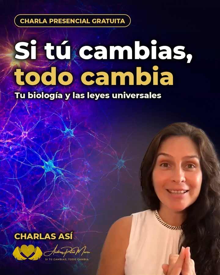 Cartel de la charla «Si tú cambias, todo cambia»